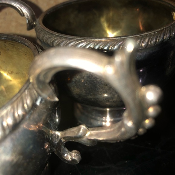 Vintage WM A ROGERS silver-plate md sugar bowls- tarnished but can be clean r - Picture 5 of 9